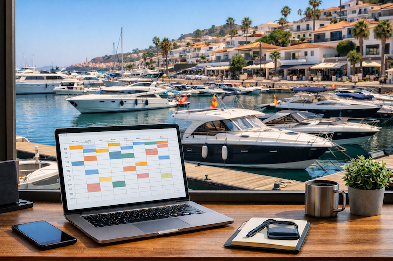 Controlar reservas de charter en 2026 con gestión profesional