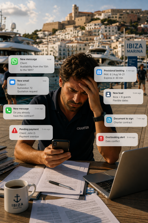 yacht charter booking management